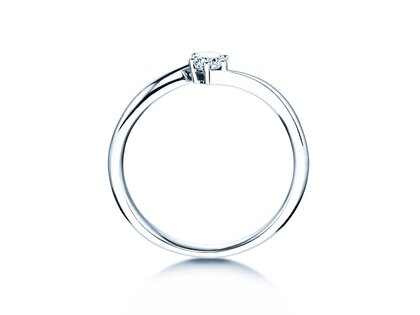 Anello di Fidanzamento Devotion in 14K oro bianco con diamante 0,20ct D/IF