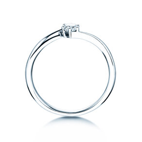Anello di Fidanzamento Devotion in 14K oro bianco con diamante 0,20ct D/IF