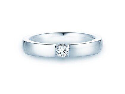 Anello di Fidanzamento Infinity in 14K oro bianco con diamante 0,20ct H/SI