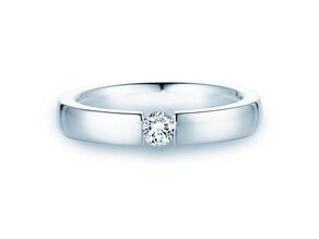 Anello di Fidanzamento Infinity in 14K oro bianco con diamante 0,20ct H/SI