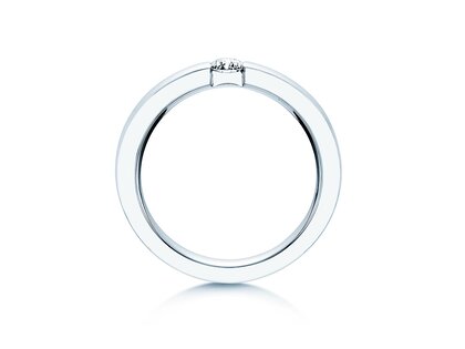 Anello di Fidanzamento Infinity in 14K oro bianco con diamante 0,20ct H/SI