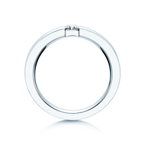 Anello di Fidanzamento Infinity in 14K oro bianco con diamante 0,20ct H/SI