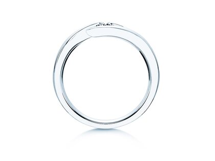 Anello di Fidanzamento Twist in 14K oro bianco con diamante 0,20ct H/SI