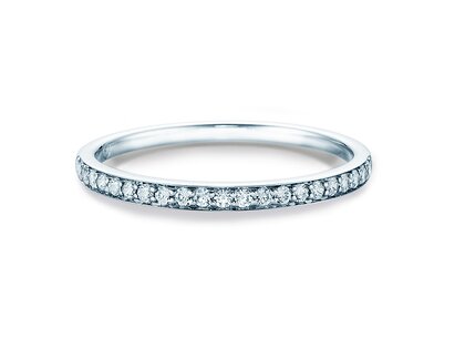 Anello di Fidanzamento Alliance-/Eternityring in 18K oro bianco con diamanti 0,21ct G/SI