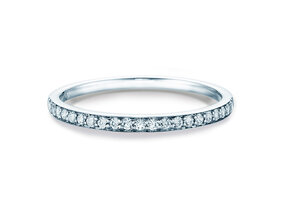 Anello di Fidanzamento Alliance-/Eternityring in 18K oro bianco con diamanti 0,21ct G/SI