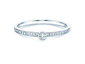 Anello di Fidanzamento Eternal Pavé in 14K oro bianco con diamanti 0,21ct G/SI