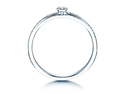 Anello di Fidanzamento Eternal Pavé in 14K oro bianco con diamanti 0,21ct G/SI