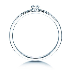 Anello di Fidanzamento Eternal Pavé in 14K oro bianco con diamanti 0,21ct G/SI