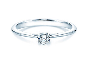 Anello di Fidanzamento Delight in 9K oro bianco con diamante 0,25ct H/SI