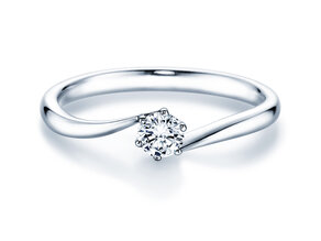 Anello di Fidanzamento Devotion in 9K oro bianco con diamante 0,25ct H/SI