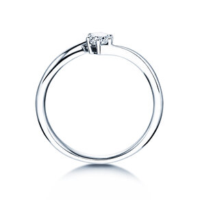 Anello di Fidanzamento Devotion in 9K oro bianco con diamante 0,25ct H/SI