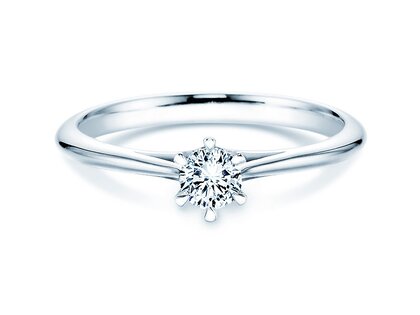 Anello di Fidanzamento Heaven 6 in 9K oro bianco con diamante da laboratorio 0,25ct