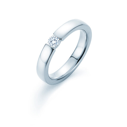 Anello di Fidanzamento Infinity in 18K oro bianco con diamante da laboratorio 0,25ct D/IF