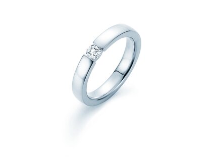 Anello di Fidanzamento Infinity in 14K oro bianco con diamante 0,25ct G/SI