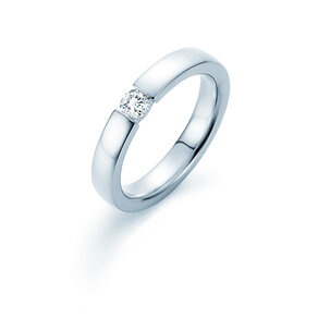 Anello di Fidanzamento Infinity in 14K oro bianco con diamante 0,25ct G/SI