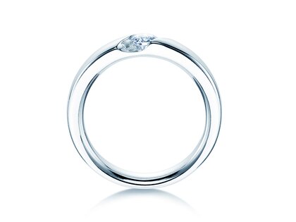 Anello di Fidanzamento Italic in 9K oro bianco con diamante 0,25ct H/SI