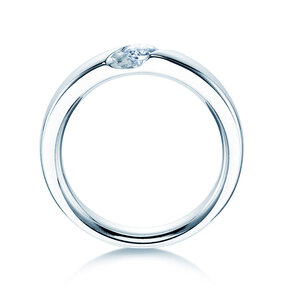 Anello di Fidanzamento Italic in 9K oro bianco con diamante 0,25ct H/SI
