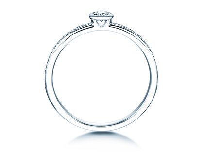Anello di Fidanzamento Eternal Pavé in 18K oro bianco con diamanti 0,25ct G/SI