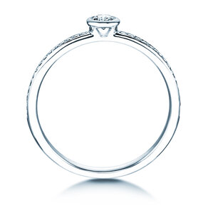 Anello di Fidanzamento Eternal Pavé in 18K oro bianco con diamanti 0,25ct G/SI