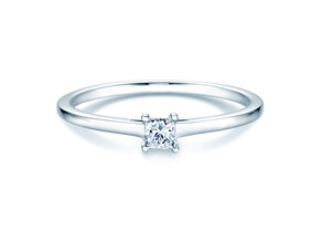 Anello di Fidanzamento Princess in 14K oro bianco con diamante 0,25ct G/SI