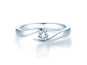 Anello di Fidanzamento Twist in 14K oro bianco con diamante 0,25ct G/SI