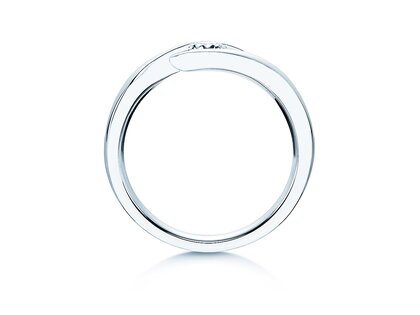 Anello di Fidanzamento Twist in 14K oro bianco con diamante 0,25ct G/SI