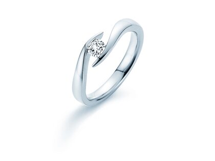 Anello di Fidanzamento Twist in 14K oro bianco con diamante 0,25ct G/SI