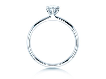 Anello di Fidanzamento Classic 6 in 18K oro bianco con diamante 0,30ct G/IF