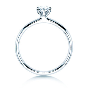 Anello di Fidanzamento Classic 6 in 18K oro bianco con diamante 0,30ct G/IF