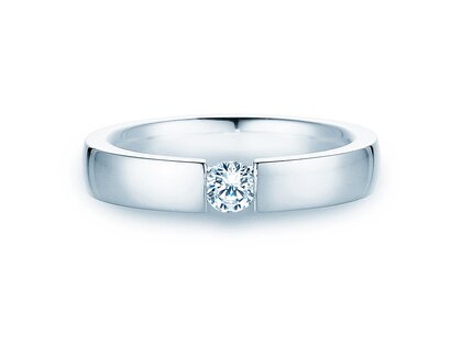 Anello di Fidanzamento Infinity in 18K oro bianco con diamante 0,30ct H/SI