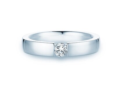 Anello di Fidanzamento Infinity in 9K oro bianco con diamante 0,30ct H/SI