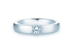 Anello di Fidanzamento Infinity in 18K oro bianco con diamante 0,30ct H/SI