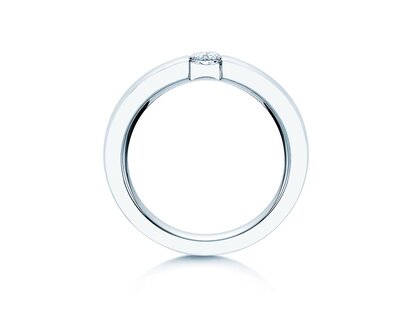 Anello di Fidanzamento Infinity in 18K oro bianco con diamante 0,30ct H/SI