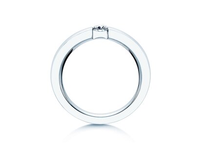 Anello di Fidanzamento Infinity in 9K oro bianco con diamante 0,30ct H/SI