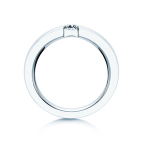 Anello di Fidanzamento Infinity in 9K oro bianco con diamante 0,30ct H/SI