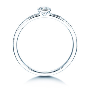 Anello di Fidanzamento Eternal Pavé in 18K oro bianco con diamanti 0,30ct G/SI