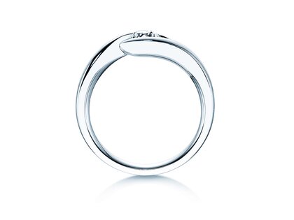 Anello di Fidanzamento Twist in 9K oro bianco con diamante 0,30ct H/SI