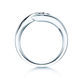 Anello di Fidanzamento Twist in 9K oro bianco con diamante 0,30ct H/SI