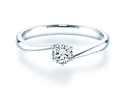 Anello di Fidanzamento Devotion in 14K oro bianco con diamante 0,35ct G/SI