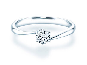 Anello di Fidanzamento Devotion in 14K oro bianco con diamante 0,35ct G/SI
