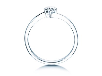 Anello di Fidanzamento Devotion in 14K oro bianco con diamante 0,35ct G/SI