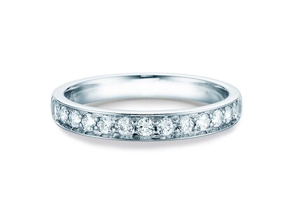 Anello di Fidanzamento Alliance-/Eternityring in 18K oro bianco con diamanti 0,39ct G/SI