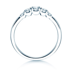 Anello di Fidanzamento 5 Diamonds in platino