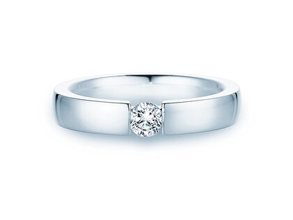 Anello di Fidanzamento Infinity in 18K oro bianco con diamante 0,40ct H/SI