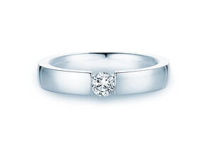 Anello di Fidanzamento Infinity in 18K oro bianco con diamante 0,40ct H/SI