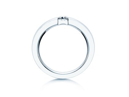 Anello di Fidanzamento Infinity in 18K oro bianco con diamante 0,40ct H/SI