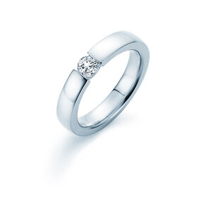 Anello di Fidanzamento Infinity in 18K oro bianco con diamante 0,40ct H/SI