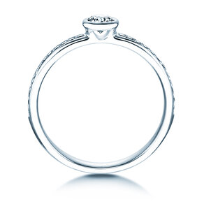 Anello di Fidanzamento Eternal Pavé in 14K oro bianco con diamanti 0,40ct G/SI