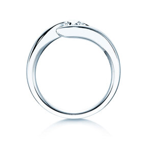 Anello di Fidanzamento Twist in 18K oro bianco con diamante 0,40ct H/SI