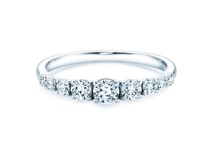 Anello di Fidanzamento 9 Diamonds in oro bianco